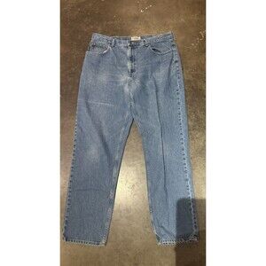 LL Bean Jeans Mens 38x34 Blue  Denim Relaxed Casual Pants